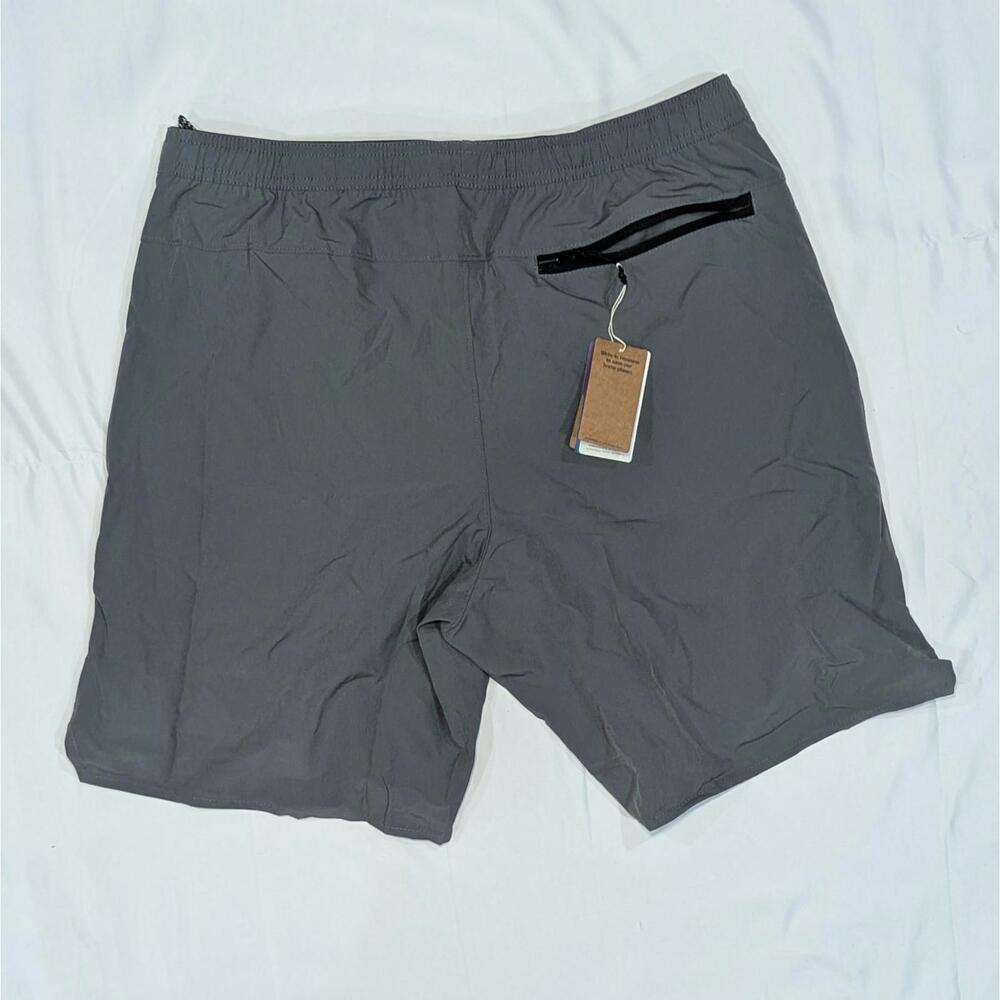 Patagonia Nine Trails Running Shorts 8" Forge Gray Men’s XL NWT Zip Pockets - Picture 2 of 7